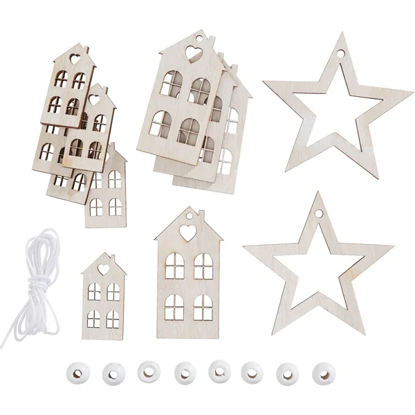 Assortiment de pièces à disperser VBS « Maisons »