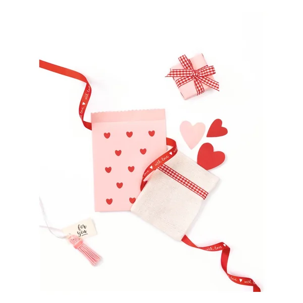 Assortiment de rubans tissus « Rosy Love »