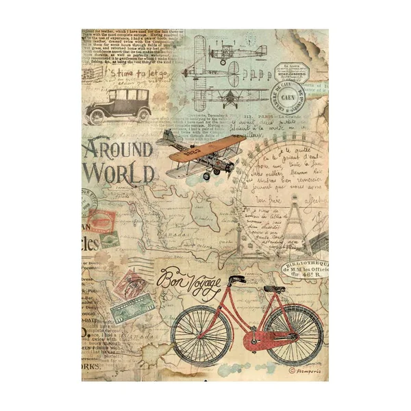 Assortiment de soies de paille à motifs « Around the World », set de 6
