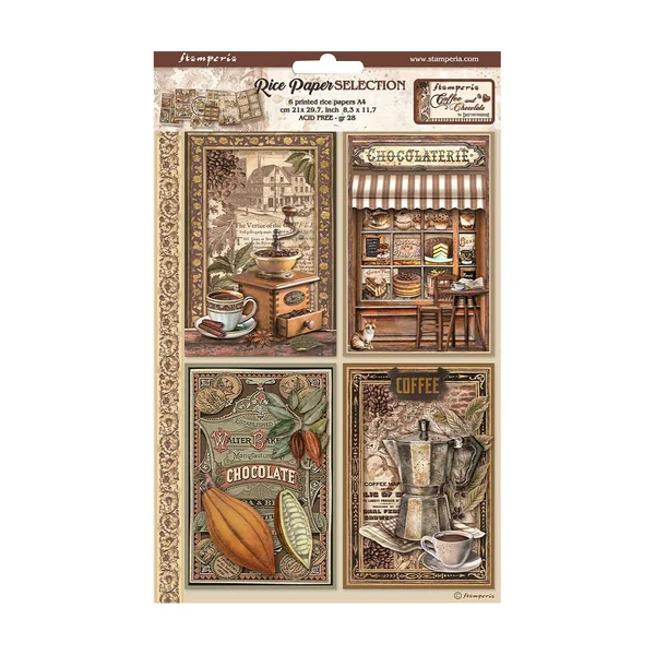 Assortiment de soies de paille à motifs « Coffee and Chocolate »