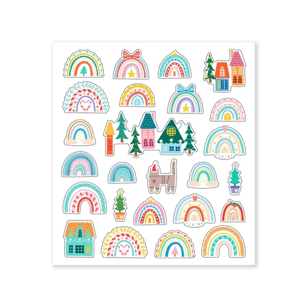 Assortiment de stickers pailletés « Noël »