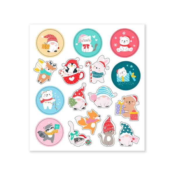 Assortiment de stickers pailletés « Noël »