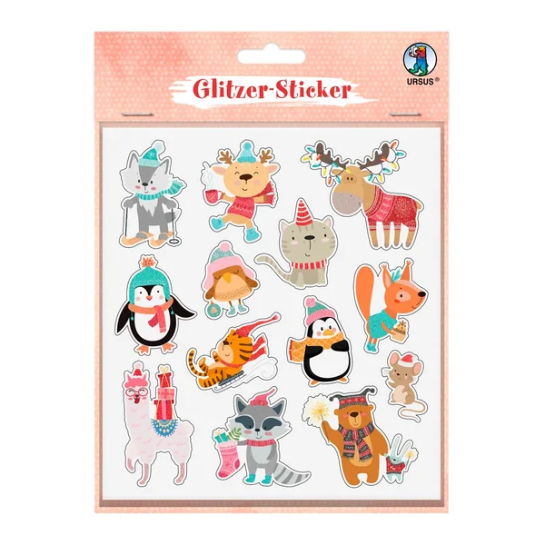 Assortiment de stickers pailletés « Noël »