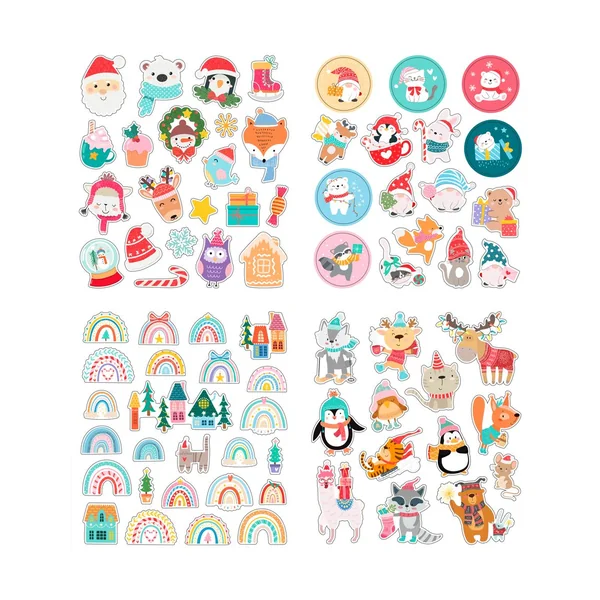 Assortiment de stickers pailletés « Noël »