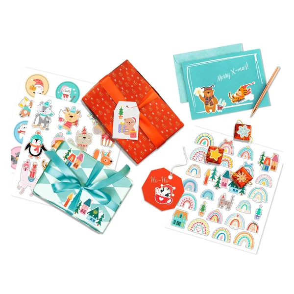 Assortiment de stickers pailletés « Noël »