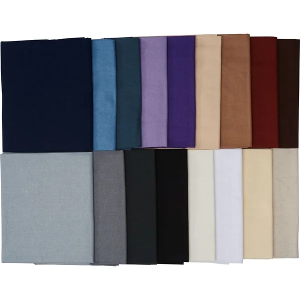 Assortiment de tissus unis Patchy « Lavande – Marron - Naturel - Blanc », 17 coupons