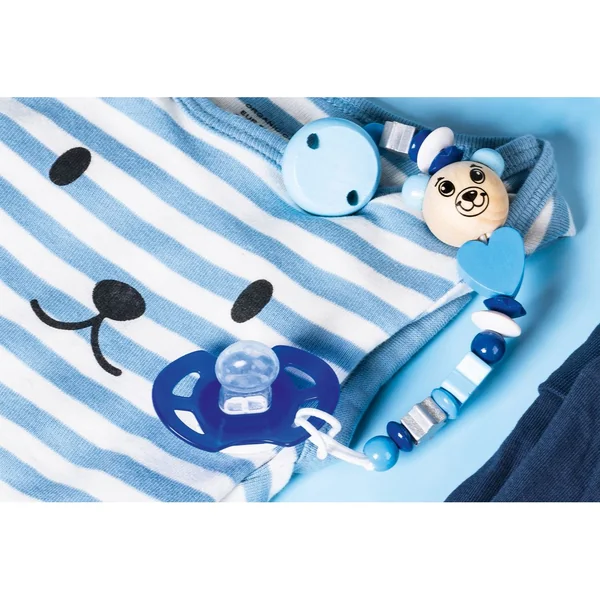 Attache-sucette perles en bois « Teddy »