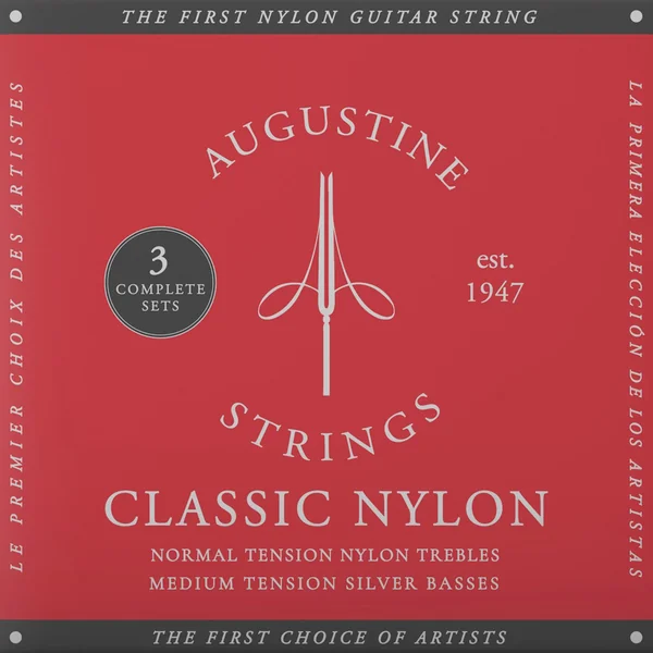 Augustine Strings for classic guitar Classic Label - 3 x Set Classic Red (normal/medium)