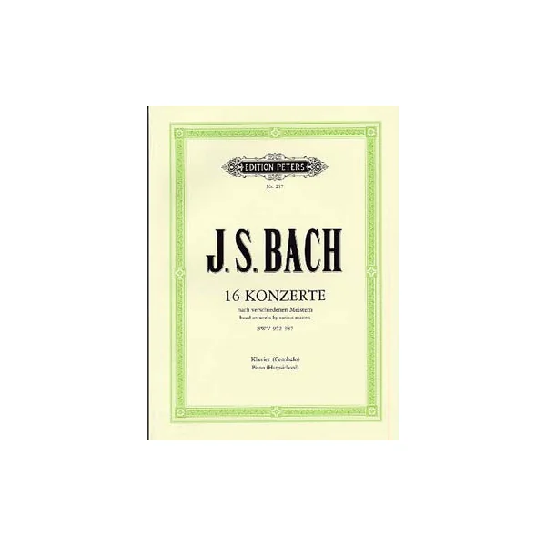 Bach J.s. Oeuvres Vol 17: 16 Concertos Piano
