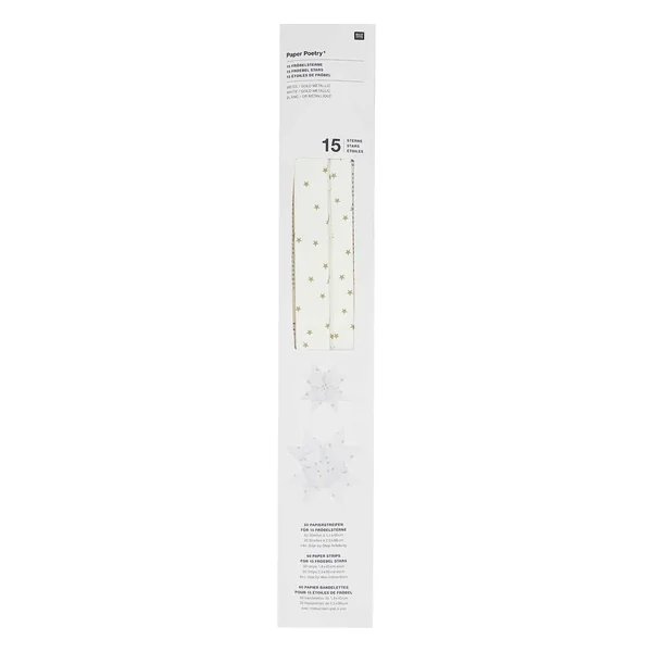 Bandes de papier « Etoiles d'or »