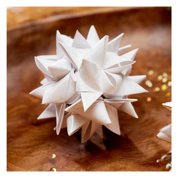 Bandes de papier « Pailletté, blanc », 15 mm, 24 bandes
