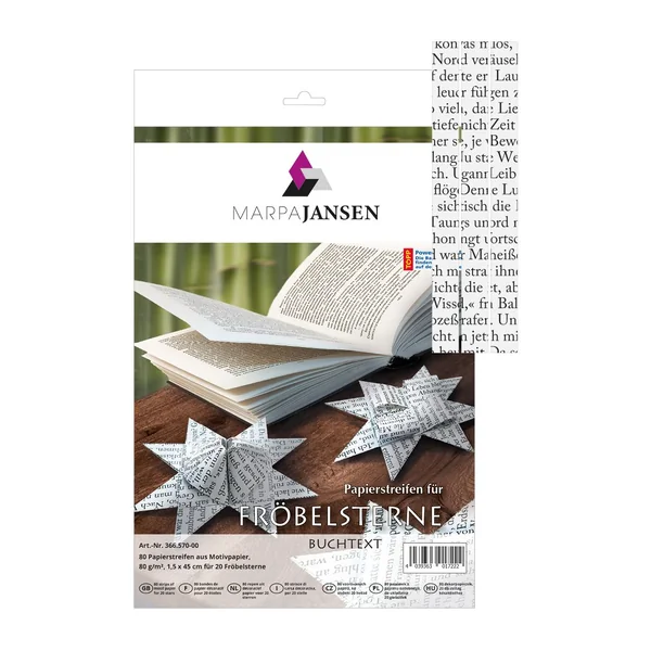 Bandes de papier « Texte de livre »