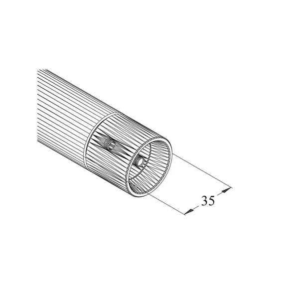 Barre de structure alutruss DQ1-2000 decolock tube 35mm longueur 2m avec manchon