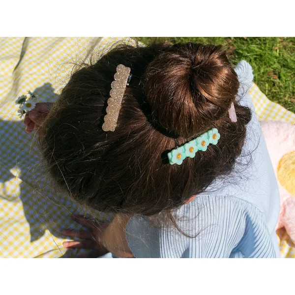 Barrette cheveux - Coeur Doré