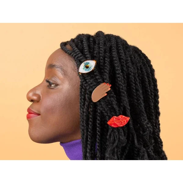 Barrette cheveux - Oeil bleu
