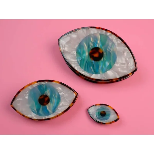 Barrette cheveux - Oeil bleu