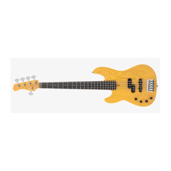 Basse Electrique 5 cordes Gaucher M. MILLER P6-5 LH Butterscotch