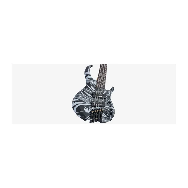 Basse Electrique 5 cordes M. MILLER M6 Headless 5 Black Swirl