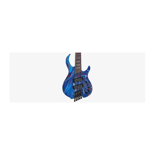 Basse Electrique 5 cordes M. MILLER M6 Headless 5 Blue Swirl