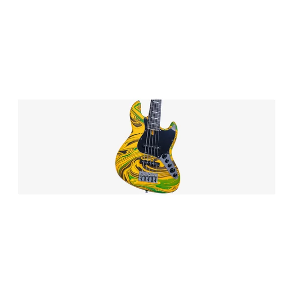 Basse Electrique 5 Cordes M. Miller V7 Alder-5 New Gen Yellow Swirl