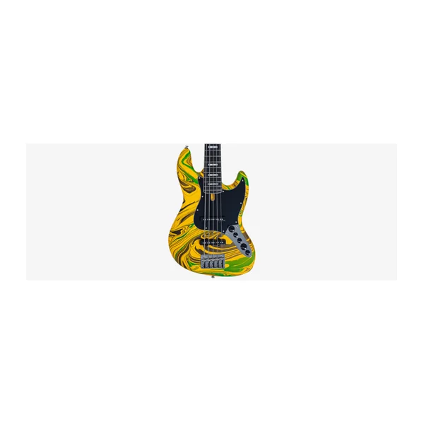 Basse Electrique 5 Cordes M. Miller V7 Alder-5 New Gen Yellow Swirl