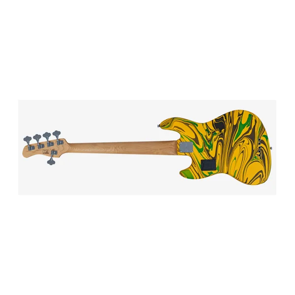 Basse Electrique 5 Cordes M. Miller V7 Alder-5 New Gen Yellow Swirl