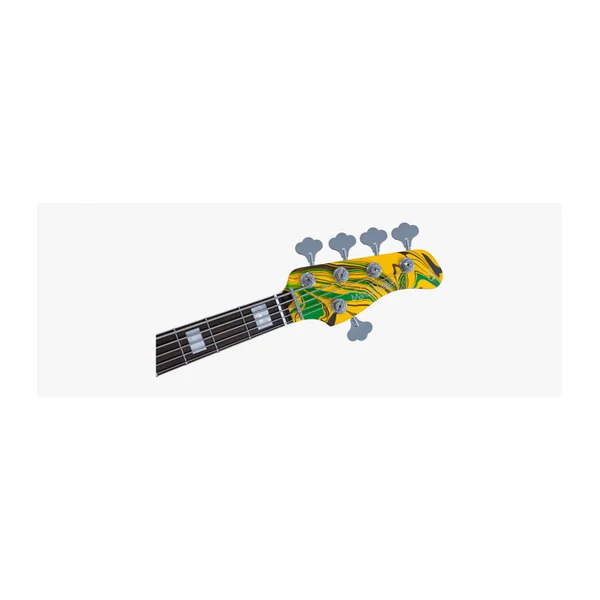 Basse Electrique 5 Cordes M. Miller V7 Alder-5 New Gen Yellow Swirl