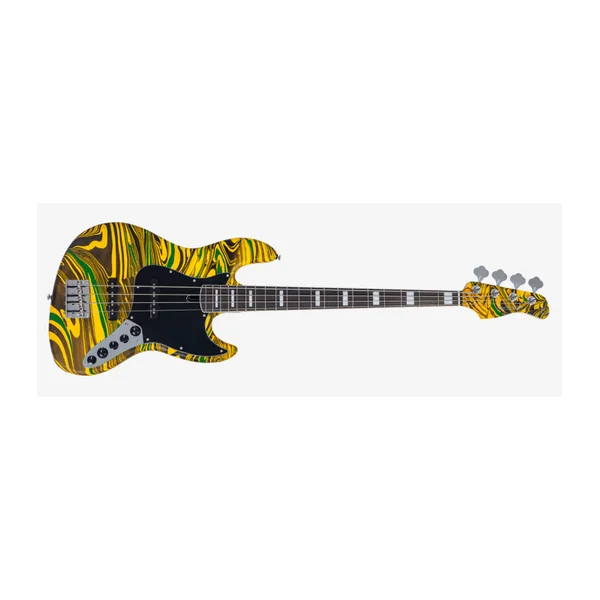 Basse Electrique M. Miller V7 Alder-4 New Gen Yellow Swirl