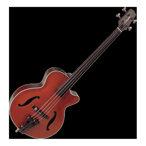 Basse Electro-Acoustique FretLess Takamine DB10 - F-Hole Bass, cutaway électro-acoustique, Fretless, Red Stain