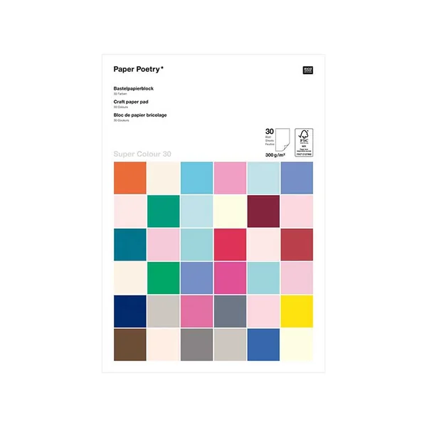 Bloc de papier bricolage - Super Multi Colours