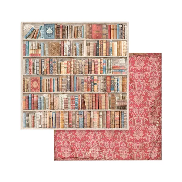 Bloc de papier scrapbooking « Vintage Library Backgrounds »