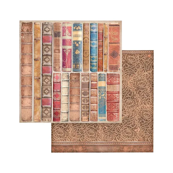 Bloc de papier scrapbooking « Vintage Library Backgrounds »