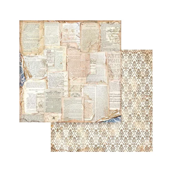 Bloc de papier scrapbooking « Vintage Library Backgrounds »