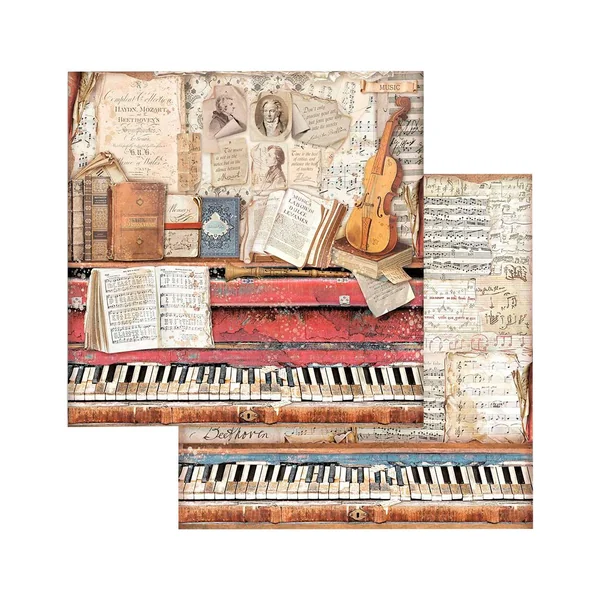 Bloc de papier scrapbooking « Vintage Library »