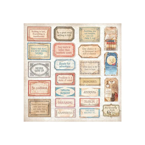 Bloc de papier scrapbooking « Vintage Library »
