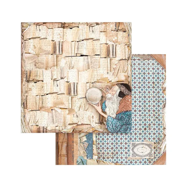 Bloc de papier scrapbooking « Vintage Library »