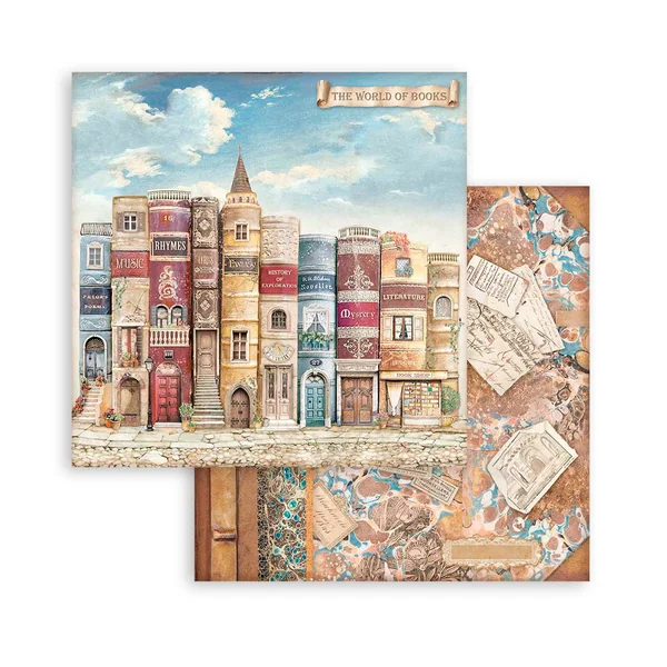 Bloc de papier scrapbooking « Vintage Library »