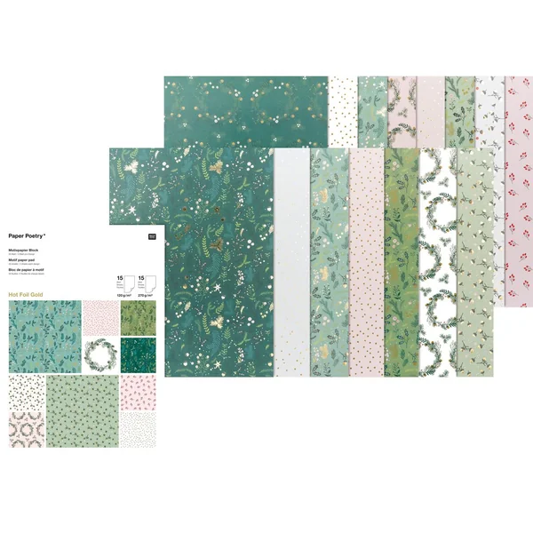 Bloc de papier à motifs « Classical Christmas »