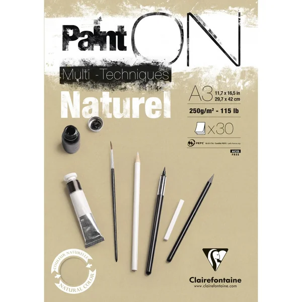 Bloc Paint on encollé naturel 30 feuilles