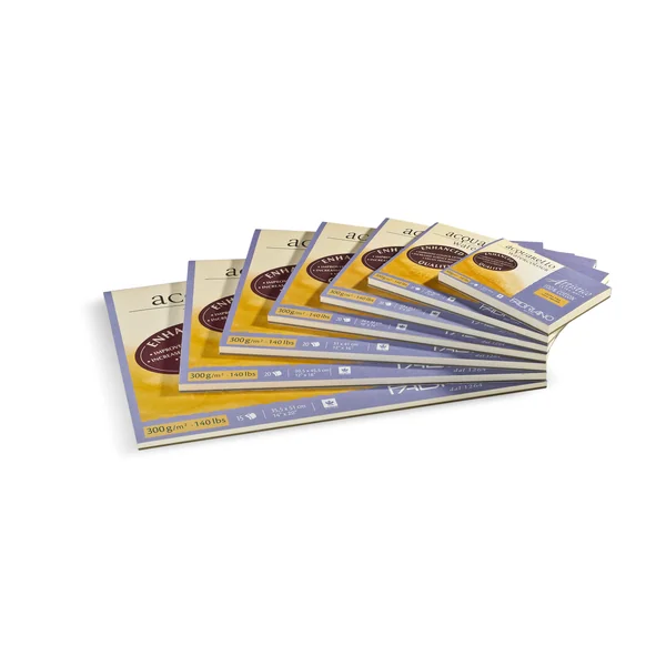 Bloc papier aquarelle Artistico Traditional White collé 4 côtés - 4 formats 300g/m² Grain fin