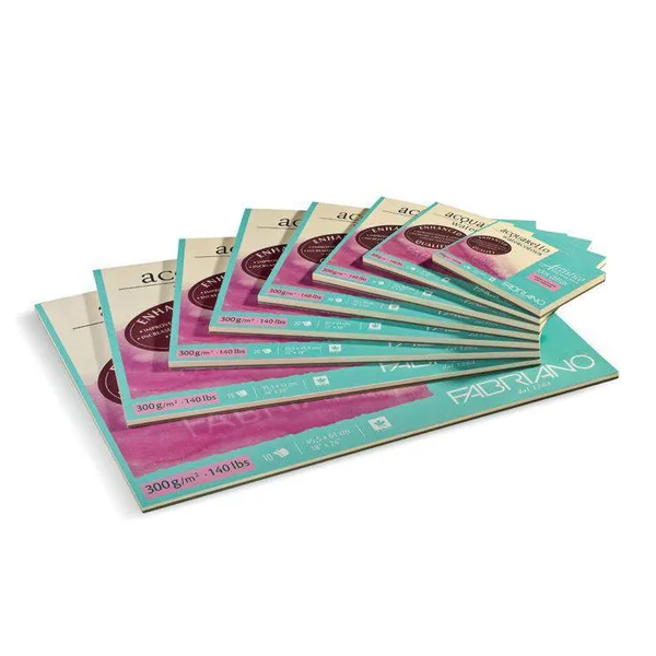 Bloc Papier Aquarelle Artistico Traditional white collé 4 côtés - 4 formats 300g/m² Grain satiné