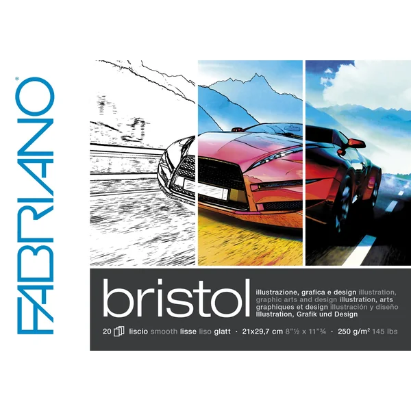 Bloc papier Bristol - 20 feuilles - 250g/m²