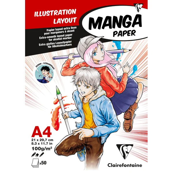 Bloc papier illustration Manga paper 3 formats