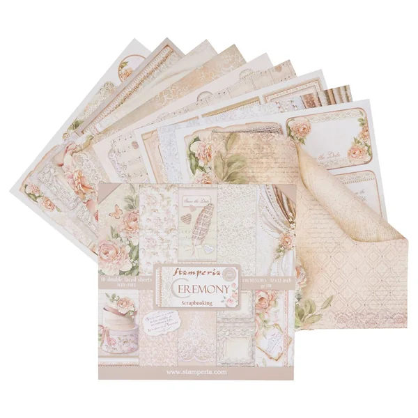 Bloc scrapbooking « Ceremony », 10 feuilles, 30,5x30,5 cm
