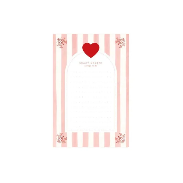 Bloc-notes Coeur Pink Strips - ATWS