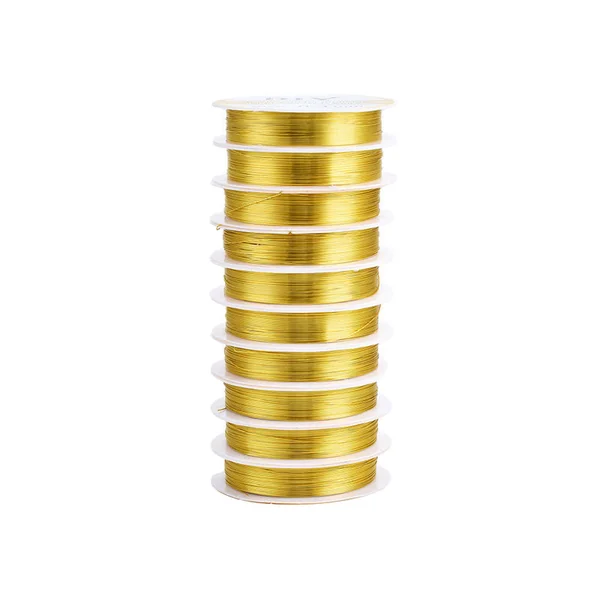 Bobine de 10 m de fil cuivre doré - 0,4 mm - Doré foncé