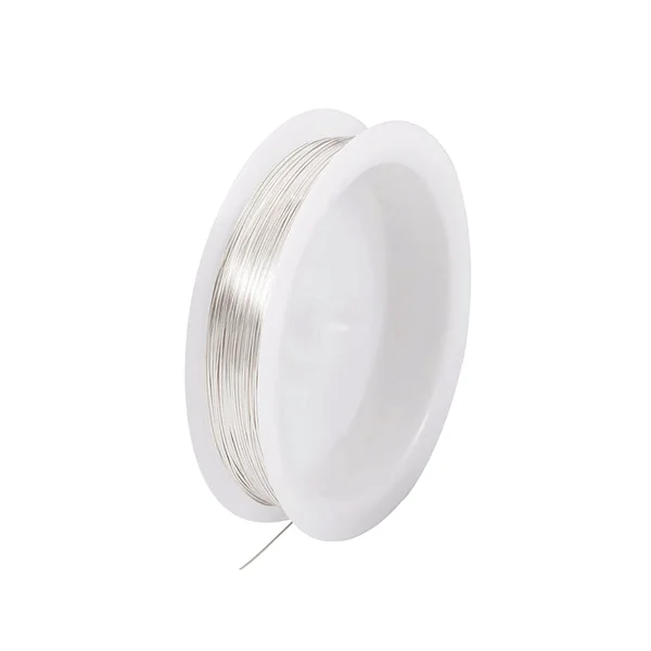 Bobine de 25 m de fil cuivre argenté - 0,6 mm