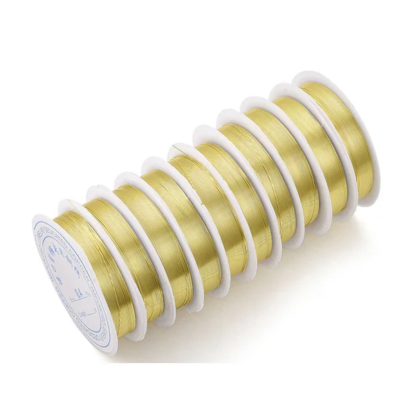 Bobine de 25 m de fil cuivre doré - 0,2 mm - Doré clair