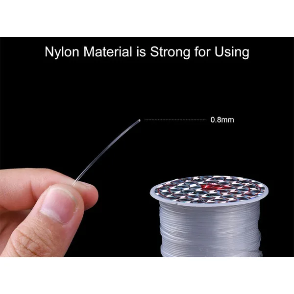 Bobine de fil nylon /fil de pêche transparent - 8 mètres - 0,8 mm