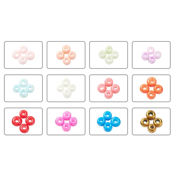 Boite de 12 couleurs estivales de perles de rocailles rondes - 2mm - 3000 pcs environ